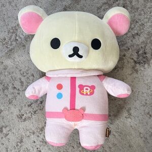 Pink and Cream Rilakkuma Plush Bear Toy